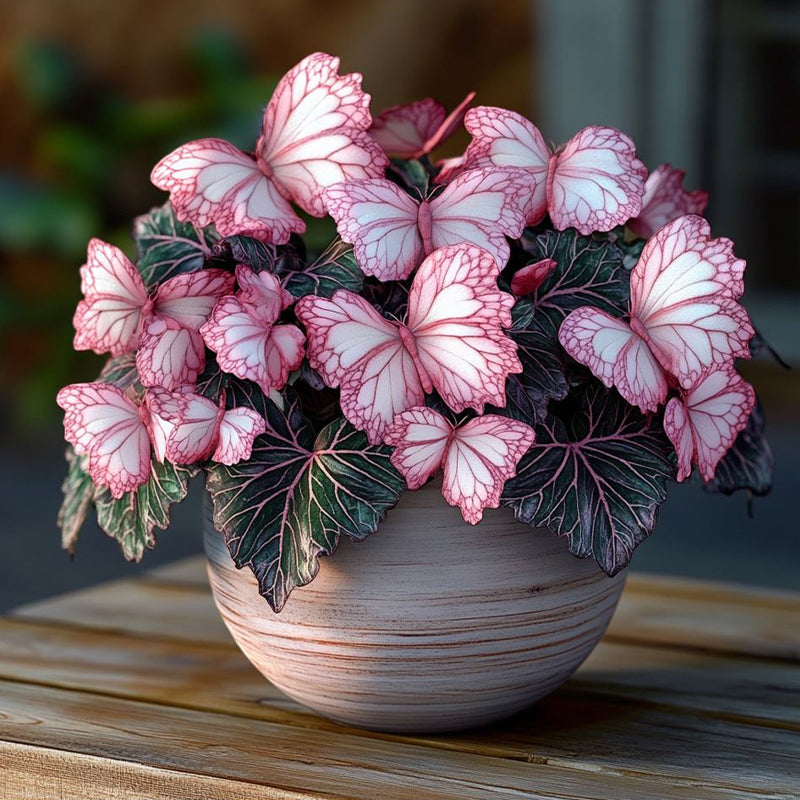 Moonlight Butterfly Begonia - Pink and White