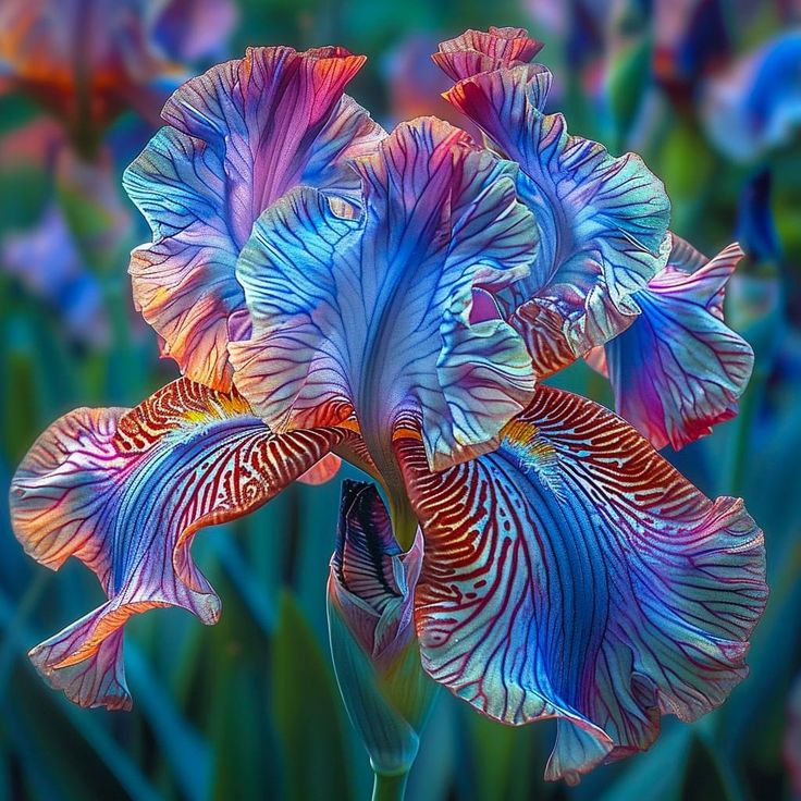 Blue flame-Rare Iris Bulbs⚜️