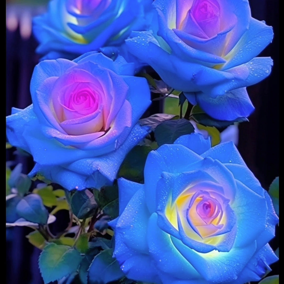 100 Pcs/Rare Bag Blue Pink Rose Seeds Scented  Plants  Flowers