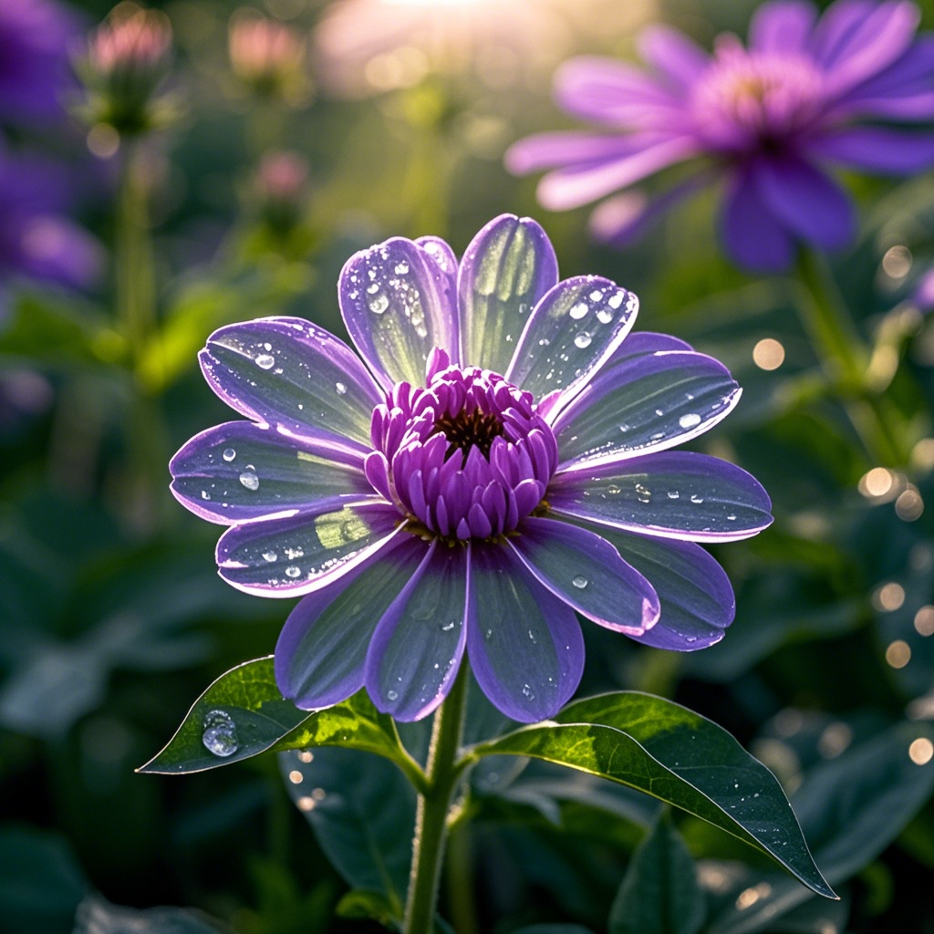 🫧Ethereal Purple Zinnias – Transparent Petal Wonders!🪷