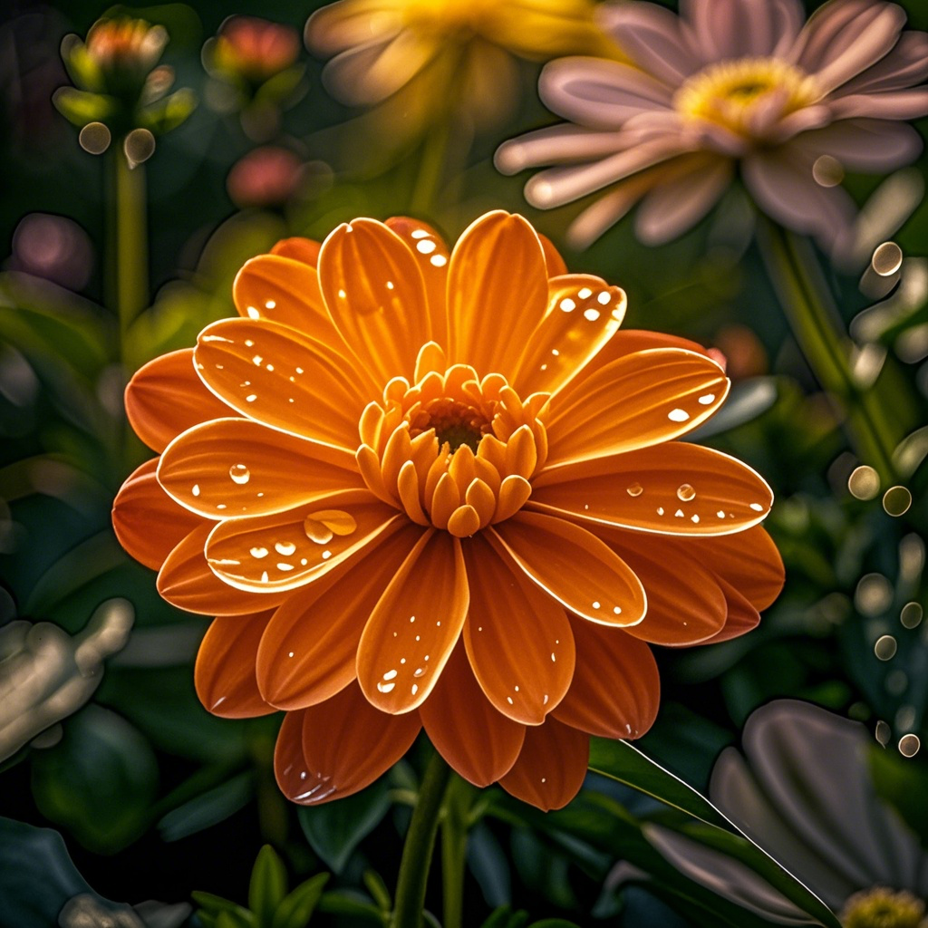 🫧Ethereal Purple Zinnias – Transparent Petal Wonders!🪷