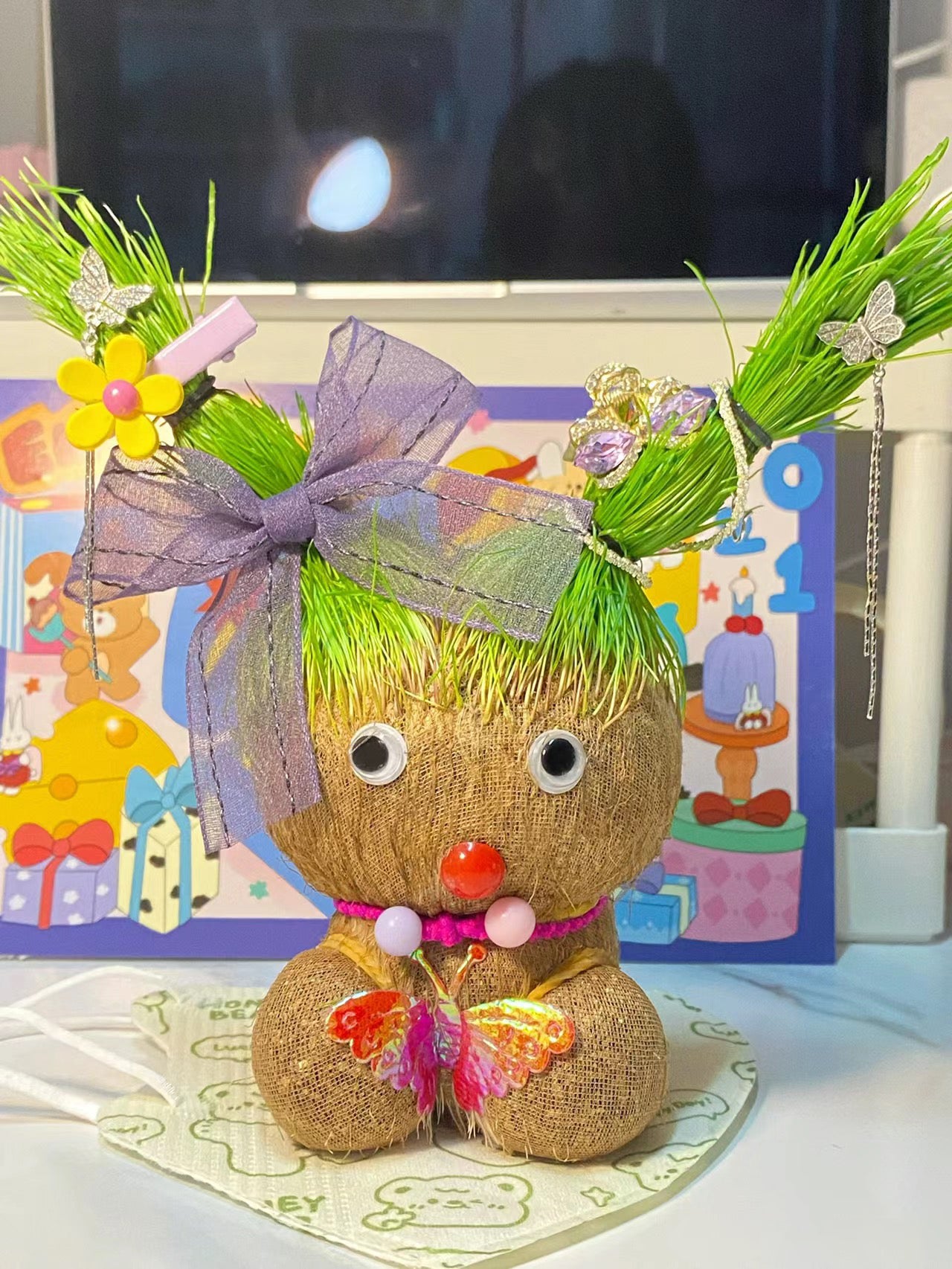 🌸【4 days germination】Last Day Sale - 50% OFF💐Grass Head Lucky Doll