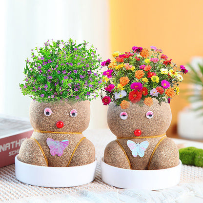 🌸【4 days germination】Last Day Sale - 50% OFF💐Grass Head Lucky Doll