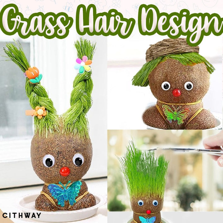 🌸【4 days germination】Last Day Sale - 50% OFF💐Grass Head Lucky Doll