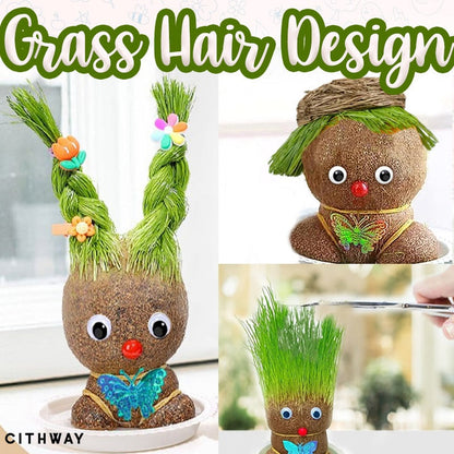 🌸【4 days germination】Last Day Sale - 50% OFF💐Grass Head Lucky Doll