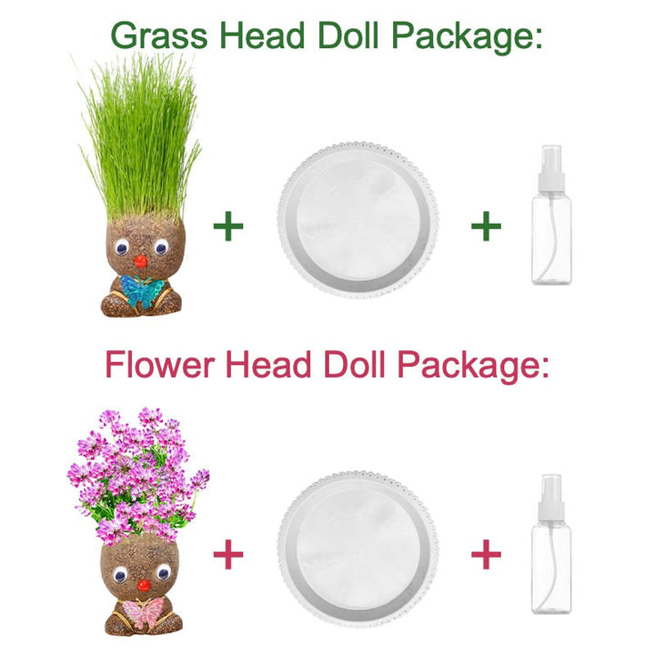 🌸【4 days germination】Last Day Sale - 50% OFF💐Grass Head Lucky Doll