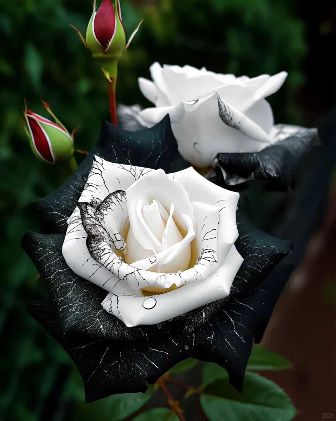 Zebra Pattern Black White Rose Seeds🦓