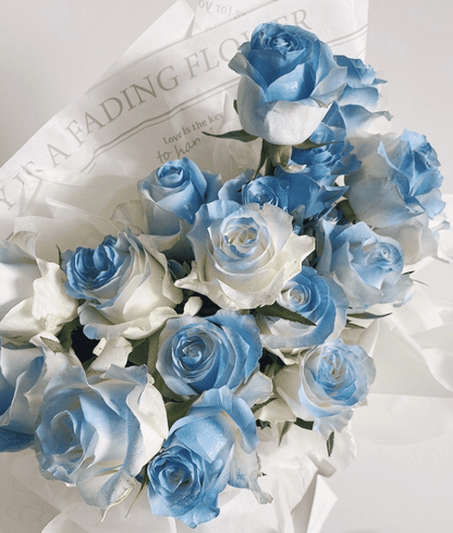 Michigan crushed ice blue and white rose bouquet Seeds