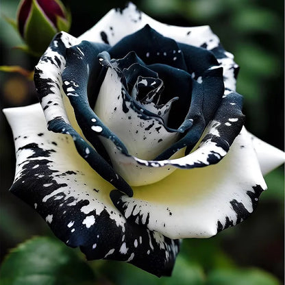 RARE BLACK & WHITE ROSE