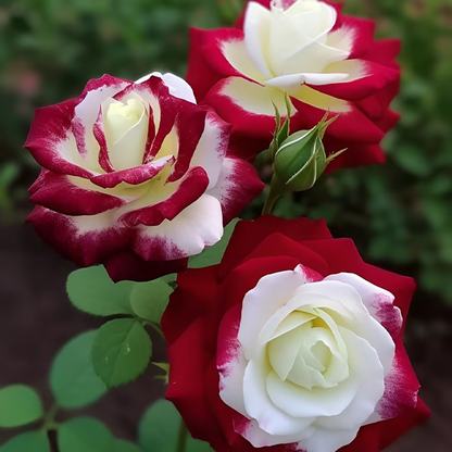 Rare Twin Red White Rose Flower Seeds